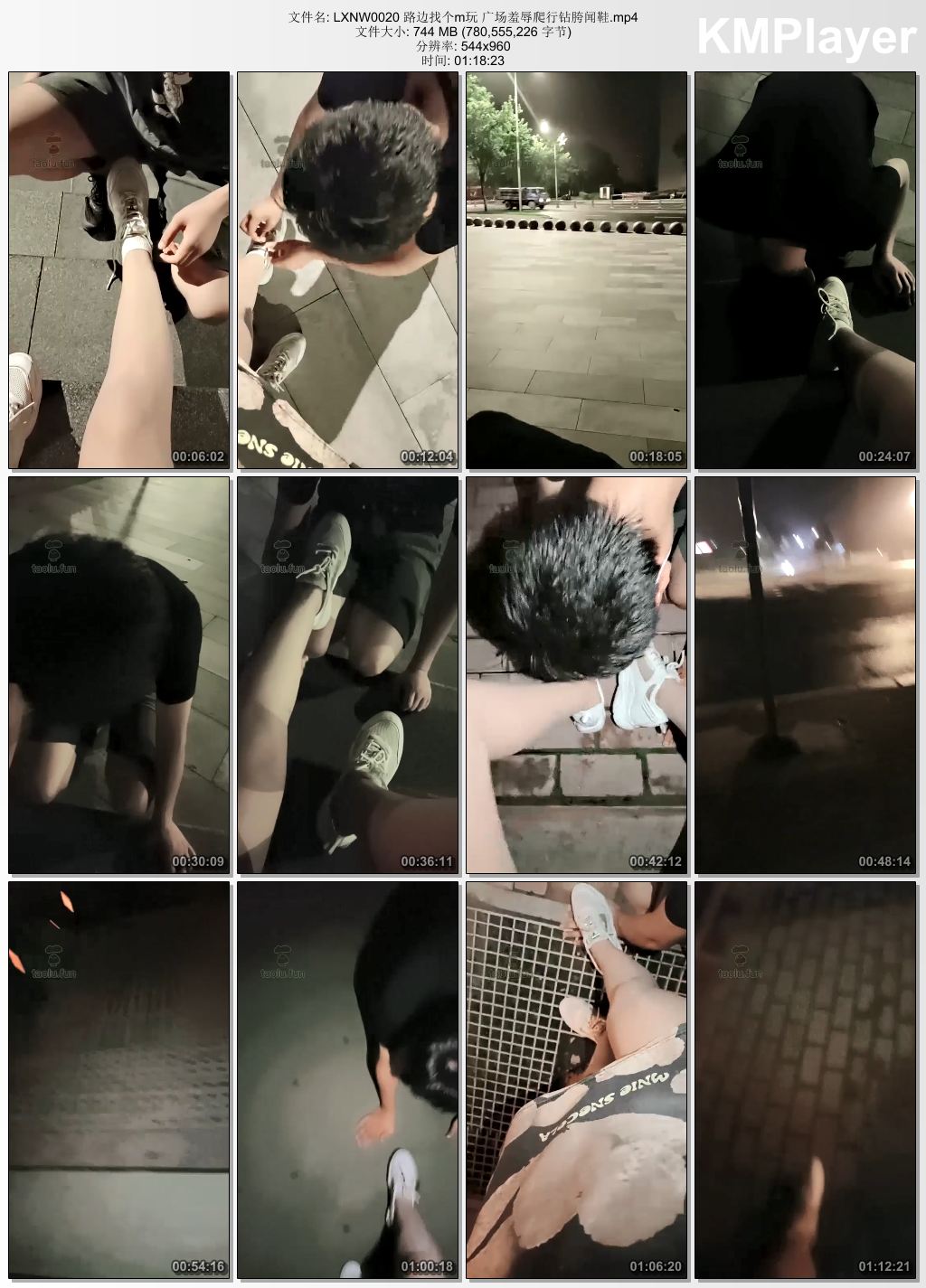 林夕女王0020_路边找了个m玩 广场羞辱爬行钻胯闻鞋.jpg