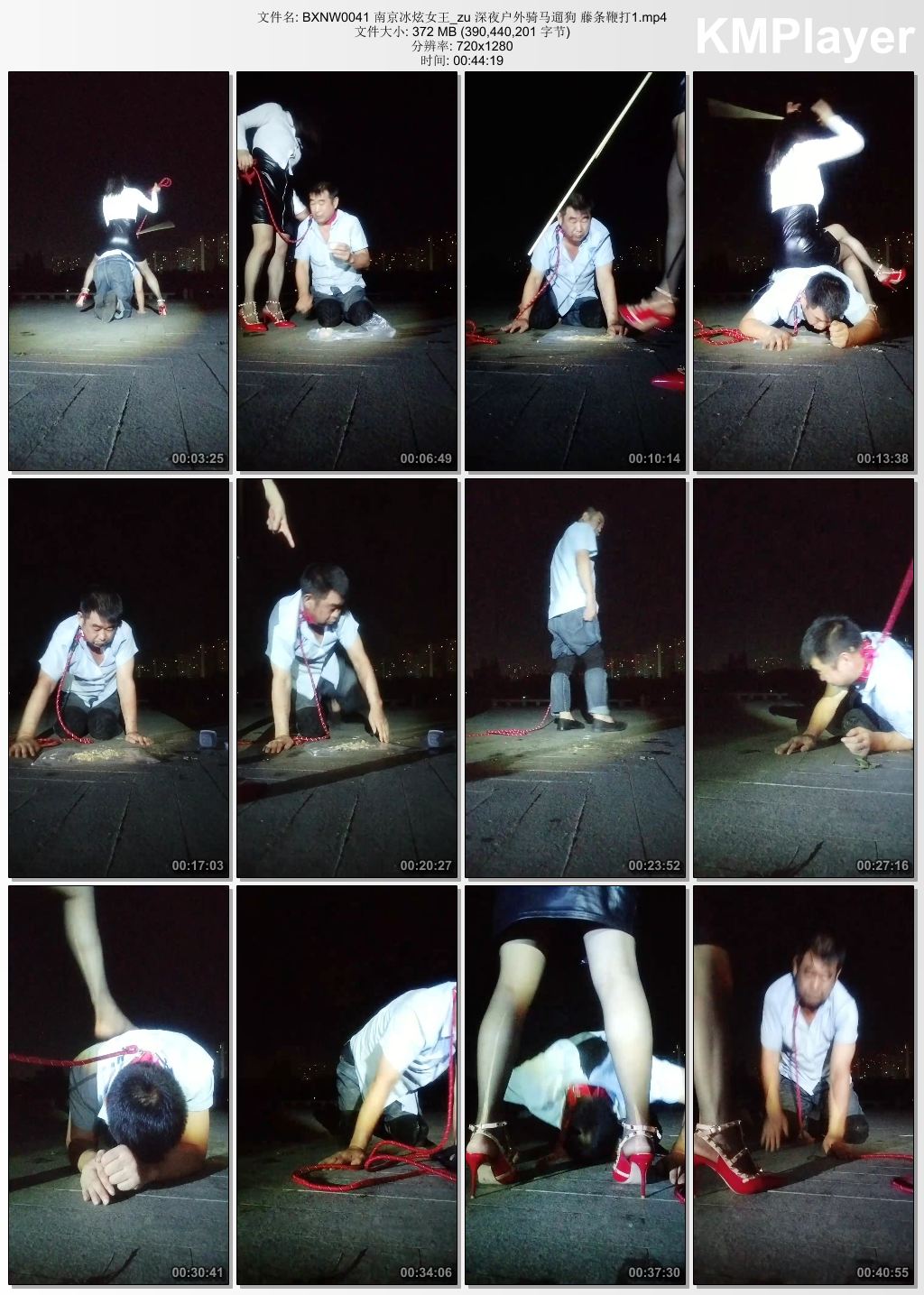 南京冰炫女王0041_深夜户外骑马遛狗藤条鞭打 上集.jpg