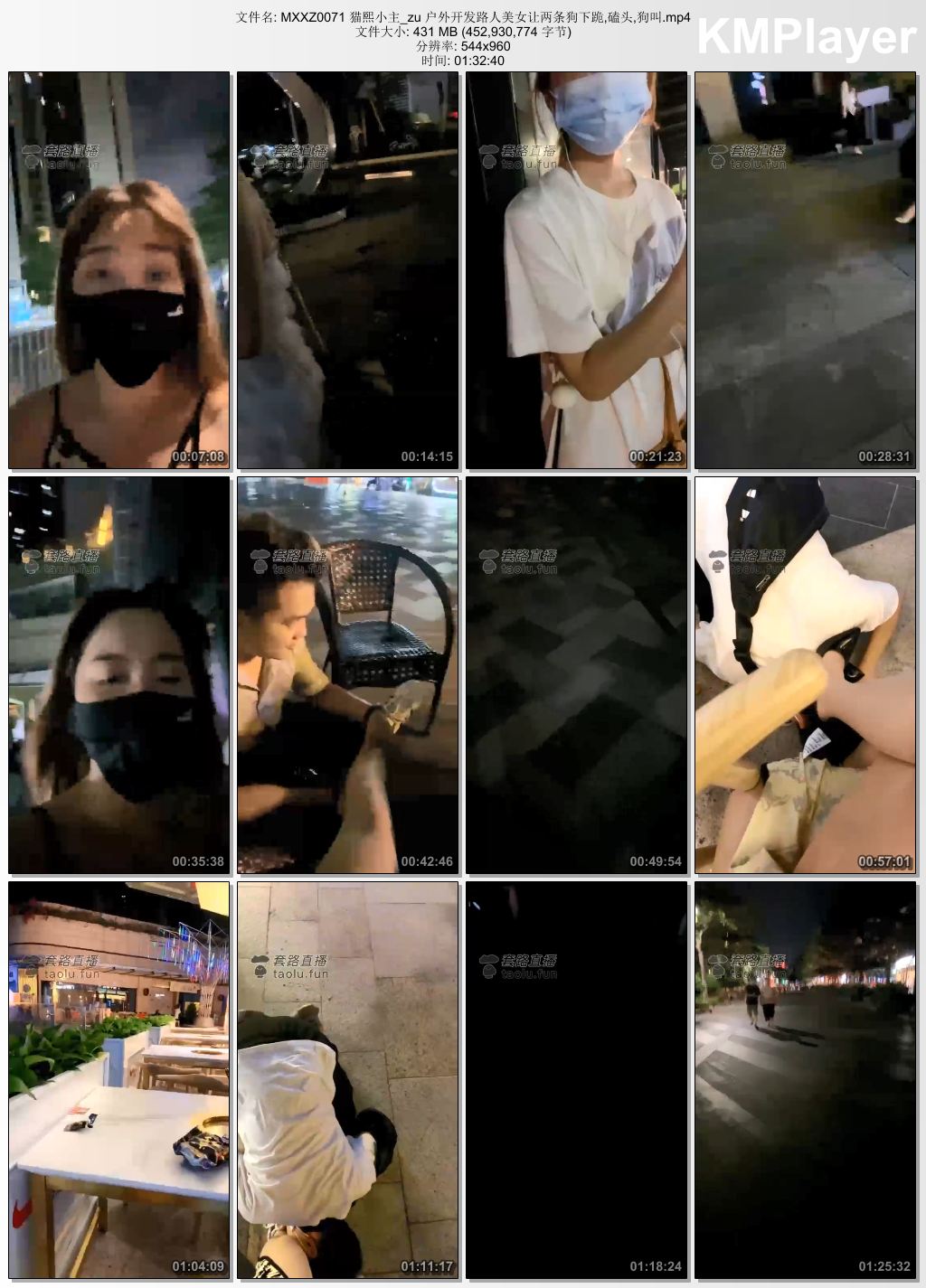 猫熙小主0071_户外开发路人美女 让两条狗下跪磕头狗叫.jpg