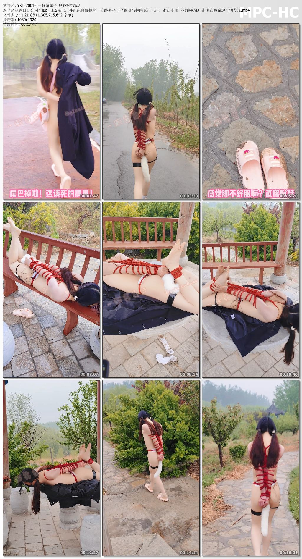 一颗露露子_户外捆绑篇第7集 双马尾露露白日公园全luo肛Sai尾巴户外红绳直臂捆绑 淅沥.jpg