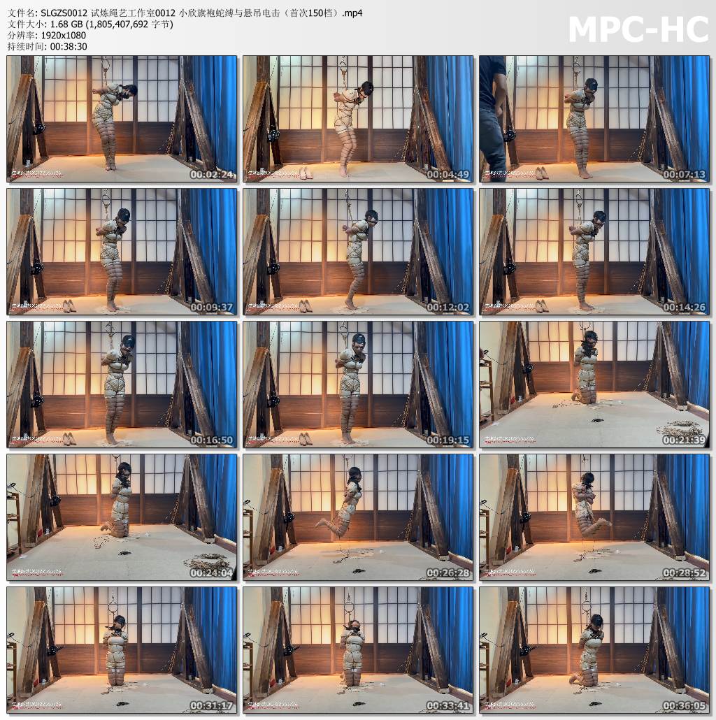 试炼工作室_小欣旗袍蛇缚与悬吊电击 首次150档.jpg