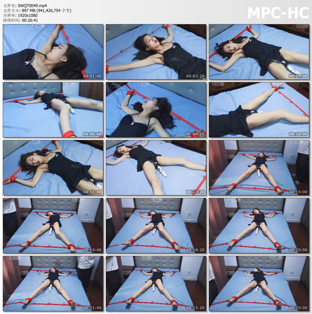 树屋轻调_双机位多角度拍摄定拍灵灵 床上大字捆绑 固定呻吟挣扎伴随TK.jpg