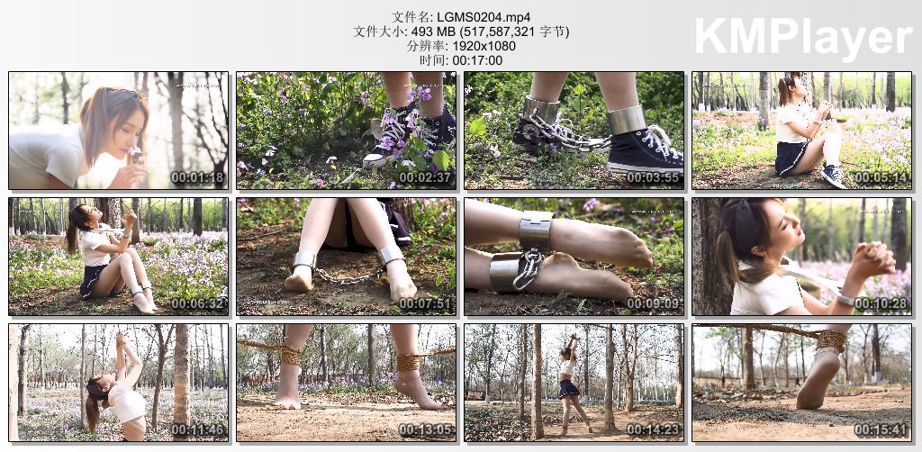 丽柜美束0204_薰衣草之殇 心心一字枷丝袜勒嘴林中吊缚.jpg