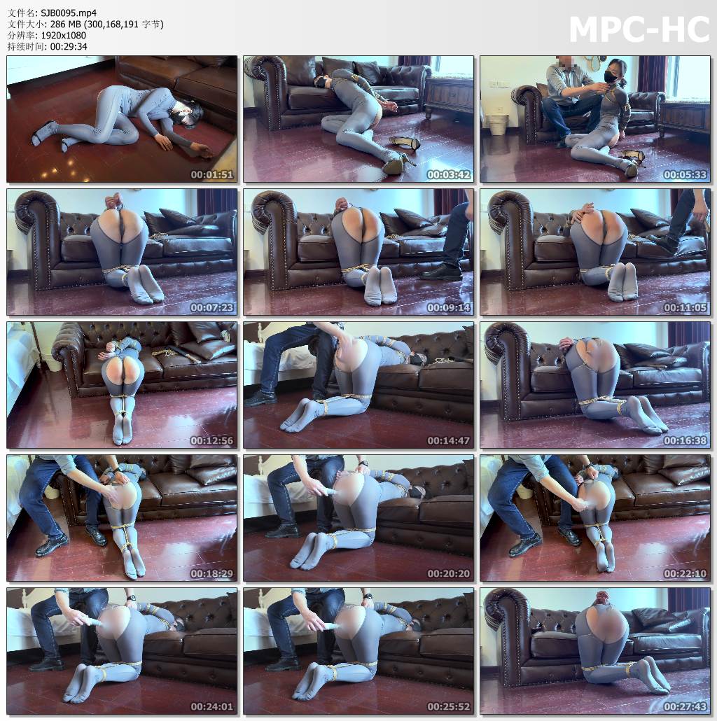 BondageTea绳精病_偷天陷阱Part1 女神偷奉命潜入某处偷东西不料落入圈套被紧缚拷问羞辱.jpg